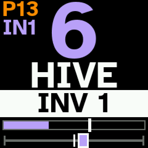 Track 6 with CHORD mode on: IN1 at the top left, INV 1 below