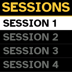 The SESSIONS list: sessions 1 to 4, session 1 chosen